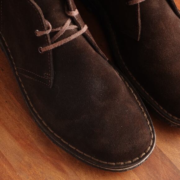 Clarks Boots Mens SZ 8.5 Brown Originals Desert Boots Suede Ankle Chukka Casual